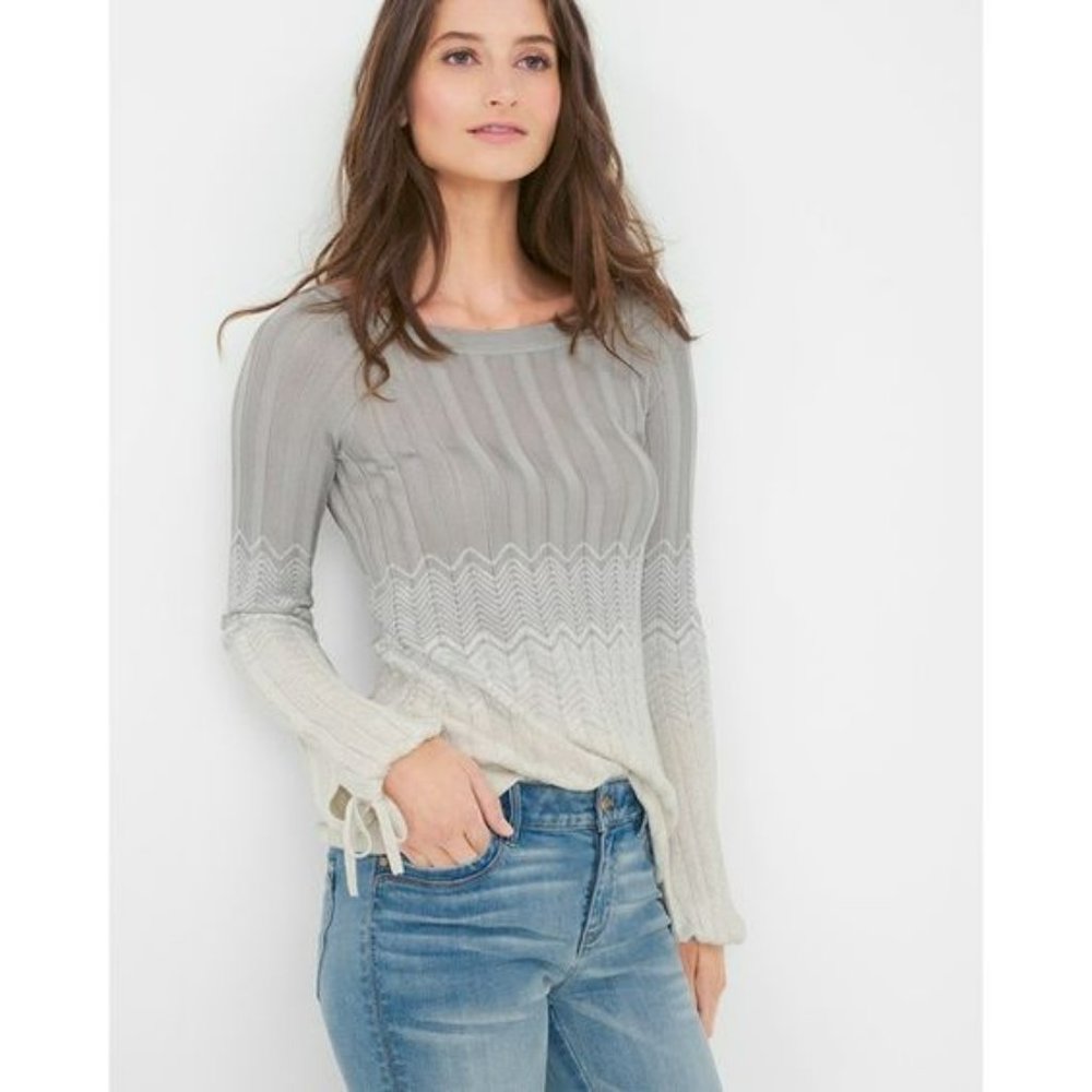 White House Black Market Ombre Chevron Sweater